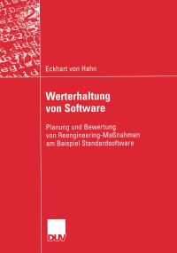 Book Cover for Werterhaltung Von Software by Eckhart Hahn