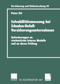 Book Cover for Solvabilitätsmessung Bei Schaden-Unfall-Versicherungsunternehmen by Peter Ott
