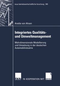 Book Cover for Integriertes Qualitäts- Und Umweltmanagement by Anette Ahsen