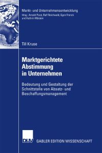 Book Cover for Marktgerichtete Abstimmung in Unternehmen by Till Kruse
