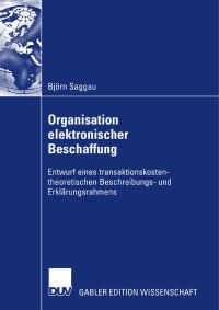 Book Cover for Organisation Elektronischer Beschaffung by Björn Saggau