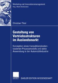 Book Cover for Gestaltung Von Vertriebsstrukturen Im Auslandsmarkt by Christian Thiel