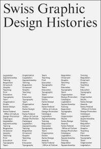 Book Cover for Swiss Graphic Design Histories by Davide Fornari, Robert Lzicar, Sarah Owens, Michael Renner, Arne Scheuermann, Peter Johannes Schneemann