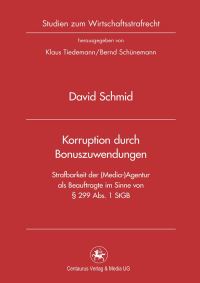 Book Cover for Korruption Durch Bonuszuwendungen by David Schmid