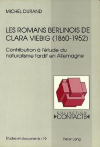 Book Cover for Les Romans Berlinois De Clara Viebig (1860-1952) by Michel Durand