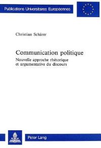 Book Cover for Communication Politique by Christian Schärer
