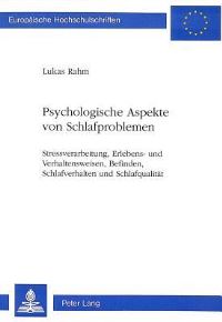Book Cover for Psychologische Aspekte Von Schlafproblemen by Lukas Rahm