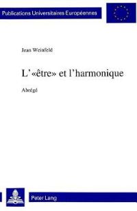 Book Cover for L'«etre>> Et L'harmonique by Jean Weinfeld
