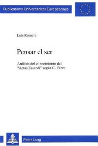 Book Cover for Pensar El Ser by Luis Romera