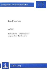 Book Cover for Arbeit by Rudolf von Rotz