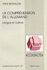 Book Cover for La Comprehension De L'allemand by Anne Besançon