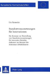 Book Cover for Standortvoraussetzungen Fur Innovationen by Urs Ramseier