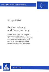 Book Cover for Augenermudung Und Beanspruchung by Hildegard Nibel