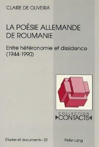 Book Cover for La Poesie Allemande De Roumanie by Claire de Oliveira