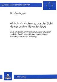 Book Cover for Wirtschaftsforderung Aus Der Sicht Kleiner Und Mittlerer Betriebe by Rico Baldegger