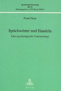 Book Cover for Sprichworter Und Handeln by Frank Detje