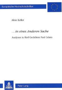 Book Cover for ...In Eines Anderen Sache by Alois Keller