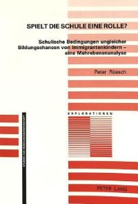 Book Cover for Spielt Die Schule Eine Rolle? by Peter Rüesch