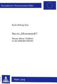 Book Cover for Nur Ein «Ohrenmensch>>? by Katrin Bedenig Stein