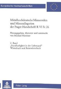 Book Cover for Mittelhochdeutsche Minnereden Und Minneallegorien Der Prager Handschrift R VI Fc 26 by Michael Mareiner