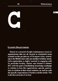 Book Cover for Cluster by Binna Choi, Maria Lind, Emily Pethick, Natasa PetresinBachelez