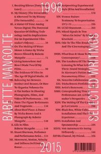 Book Cover for Selected Writings, 1998-2015 by Babette Mangolte