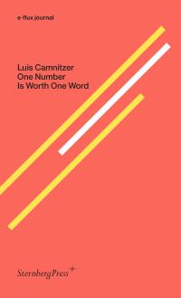 Book Cover for One Number Is Worth One Word by Luis Camnitzer