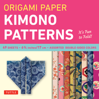 Book Cover for Origami Paper - Kimono Patterns - Small 6 3/4