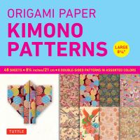 Book Cover for Origami Paper - Kimono Patterns - Large 8 1/4