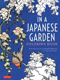 Book Cover for In a Japanese Garden Coloring Book by Lafcadio Hearn
