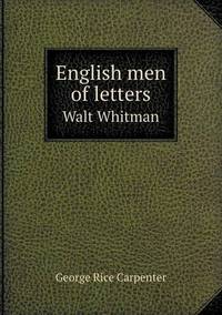 Book Cover for English Men of Letters Walt Whitman by Richard Bird, Stephen Robson