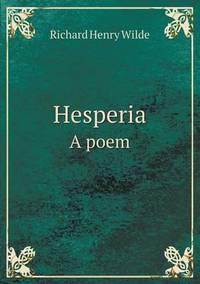 Book Cover for Hesperia a Poem by Richard Bird, Stephen Robson