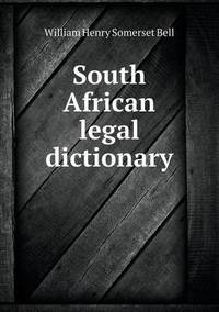 Book Cover for South African Legal Dictionary by Jesse Russell, Ronald Cohn