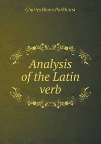 Book Cover for Analysis of the Latin Verb by Alison Salvesen, Alison Salvesen