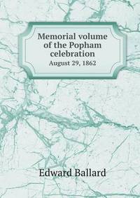 Book Cover for Memorial Volume of the Popham Celebration August 29, 1862 by Anna George