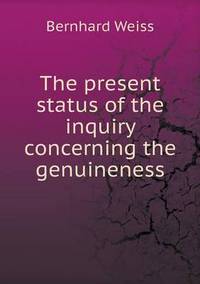 Book Cover for The Present Status of the Inquiry Concerning the Genuineness by Ewa LajerBurcharth, Städelschule Frankfurt am Main