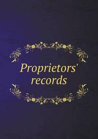 Book Cover for Proprietors' Records by Anna George