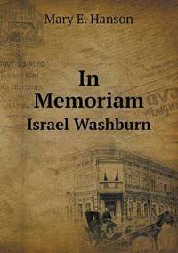 Book Cover for In Memoriam Israel Washburn by Carolyn Curtis
