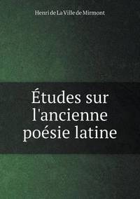 Book Cover for Études Sur L'ancienne Poésie Latine by Jesse Russell, Ronald Cohn