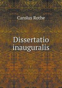 Book Cover for Dissertatio Inauguralis by Carolyn Curtis