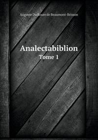 Book Cover for Analectabiblion Tome 1 by Jesse Russell, Ronald Cohn