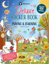 Book Cover for Playing and Learning. Deluxe Sticker Book by Joli Hannah