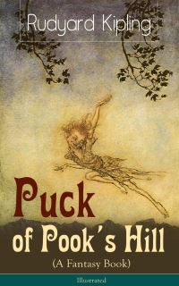Book Cover for Puck of Pook's Hill (A Fantasy Book) - Illustrated by Rudyard Kipling