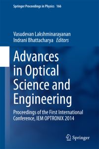 Book Cover for Advances in Optical Science and Engineering by IEM OPTRONIX Conference