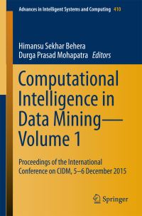 Book Cover for Computational Intelligence in Data Mining Volume 1 by International conference on Computational Intelligences in Data Mining