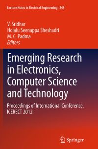 Book Cover for Emerging Research in Electronics, Computer Science and Technology by ICERECT Conference
