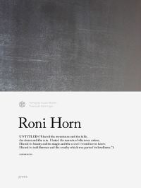 Book Cover for Roni Horn by Cecilie Løveid, Svein Rønning, Petter Skavlan, Åsmund Thorkildsen