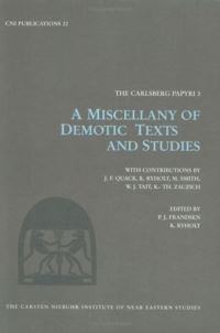 Book Cover for Miscellany of Demotic Texts & Studies by P J Frandsen, Kim Ryholt