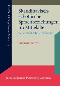 Book Cover for Skandinavisch-Schottische Sprachbeziehungen Im Mittelalter by Susanne Kries