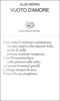 Book Cover for Vuoto D'amore by Alda Merini